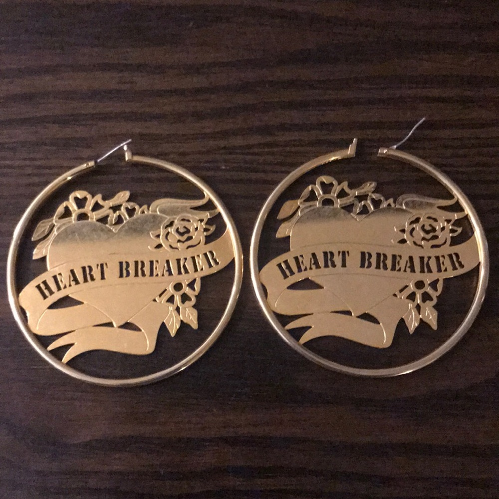 RARE!!!Vintage gold Betsey Johnson earrings
